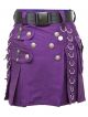 Men's Purple Fashion Utility Kilt