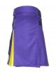Purple Fabric Kilt With Yellow Hybrid Fabric