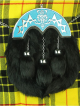 Black Rabbit Fur Sporran With Blue Cantle