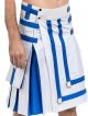 White Utility Kilt With Blue Hybrid Fabric