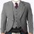 Tweed Argyle Light Grey Jacket And 5 Button