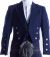 Prince charlie navy blue waistcoat & jacket set