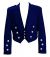 Prince charlie blue waistcoat & jacket set