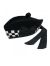 Black White Glengarry Wool hat Wear