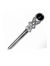 Design Chrome Finish Kilt Pin With Black Stone