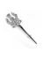 New Scottish Thistle Head Kilt Pin Chrome Finish