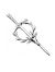 Thistle With Stags Head Kilt Pin Chrome Finish For Wedding Event